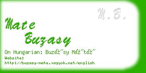 mate buzasy business card